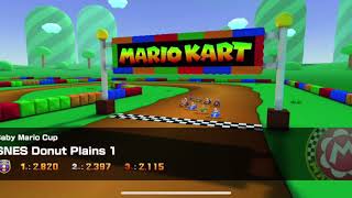 Mario Kart Tour - SNES Donut Plains 1 Gameplay (Baby Mario Cup)
