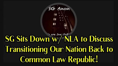 1/22/24 - SG Sits Down w/ NLA to Discuss Transitioning Our Nation Back to Common..