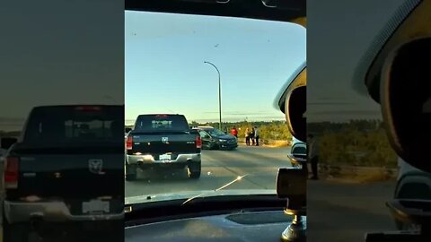 Car Accident coming into Prince Albert Saskatchewan today.