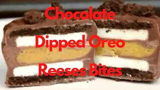 Chocolate Dipped Oreo Reeses Bites
