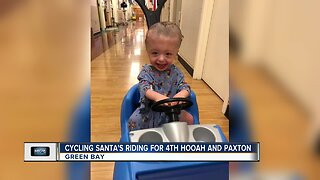 Cycling Santas collecting for 4th Hooah and Paxton