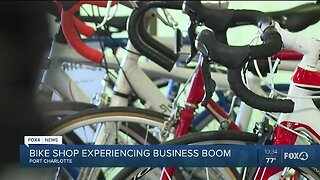 Bike shop experiencing business boom