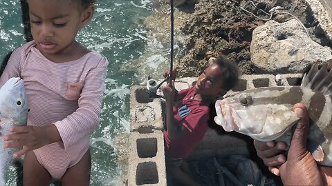 We In Exuma Catching Fish