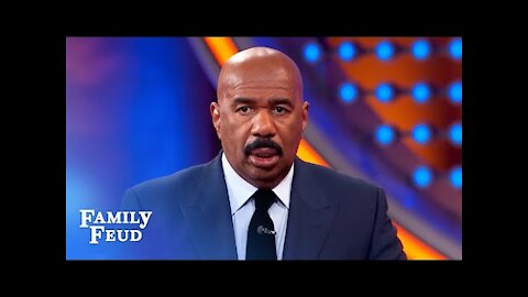 Jill's answer leaves Steve Harvey at a loss for words! | Family Feud