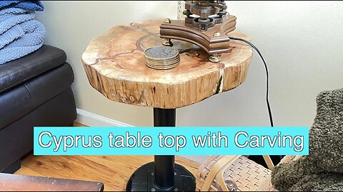 Cyprus Log Cookie - Table tops with Carving - Part 3