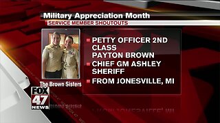 Service Member Shout Out - Mychel Horton & Austin, Payton Brown & Ashley Sheriff