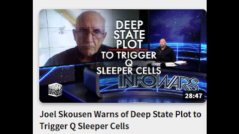 Joel Skouse Warns of Deep State Plot to Trigger Q Sleeper Cells- is any one gonna really fall for it