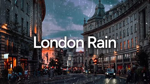 Heavy Rain in London Street | 10 Hours of Heavy Rain Sounds for Relax and Deep Sleep