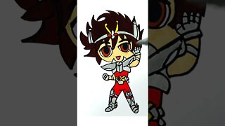 How to draw and paint Pegasus Seiya Saint Seiya #shorts