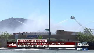 3-alarm fire at Recycling Plant