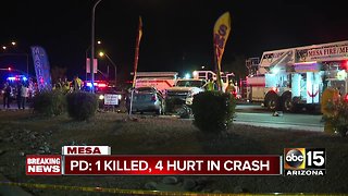 1 killed, 4 hurt in crash in Mesa