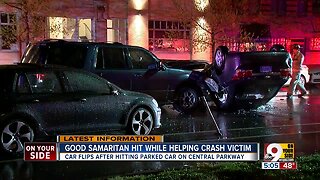 Good Samaritan injured in West End crash