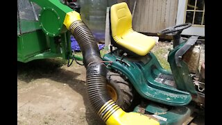 #R025 DIY Mower Mounted Leaf and Grass Collection System Part 4
