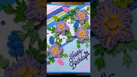 🌼 Beautiful 3D Paper Quilling Cards | ත්‍රිමාණ පේපර් කුවිලින් සුභ පැතුම් පත් 🌼@chcreation moratuwa