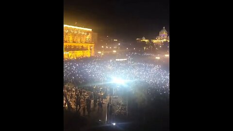 Globalists attempting a Christmas Eve color revolution in Belgrade, Serbia