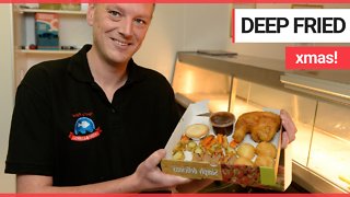 A takeaway creates deep-fried Christmas dinner