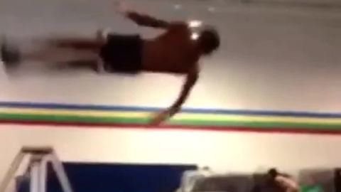 "Gymnastic Bar Flip Fail"