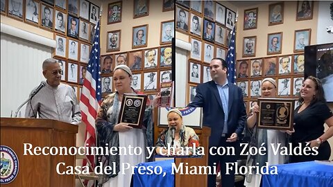 Reconocimiento y charla con Zoé Valdés en la Casa del Preso