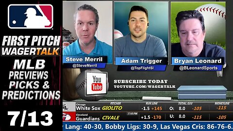 MLB Picks, Predictions and Odds | First Pitch Daily Baseball Betting Preview | July 13
