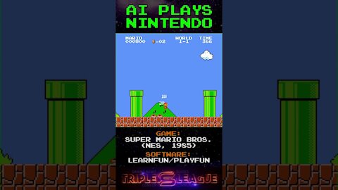 AI Plays Nintendo: Why Does Playfun Love Making Power-Ups Appear? (Super Mario Bros.) | #Shorts