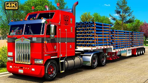 Kenworth K100 Polypipe Transport | Lakeview to Ontario | American Truck Simulator