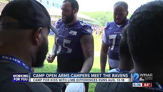 Camp Open Arms Campers Meet the Ravens