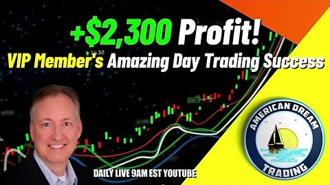 VIP Member's Profitable Day Trading Journey - +$2,300 Profit In The Stock Market