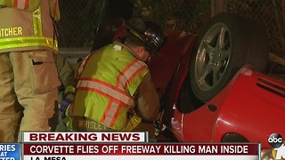 Corvette flies off SR-94 freeway