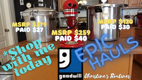Shop with me today! Save money with EPIC Goodwill hauls!