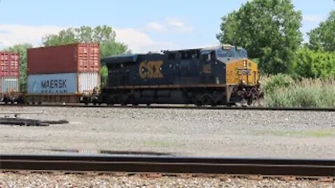 CSX Q169 Intermodal Double-Stack Train from Fostoria, Ohio June 13, 2021
