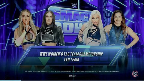 WWE Smackdown Deville/Green vs Morgan/Rodriguez for the WWE Women’s Tag Titles