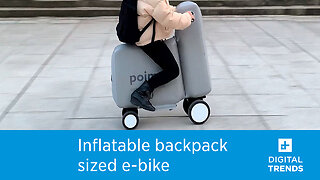 This inflatable, backpack-sized e-bike is the most ridiculous transport idea yet