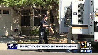 Suspect sought in violent home invasion