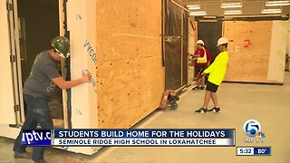 Students build home for the holidays