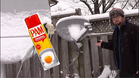 How Well will Pam Cooking Spray Keep Snow Off a Satellite Dish