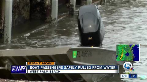 People rescued after boat takes on water in Intracoastal Waterway in West Palm Beach