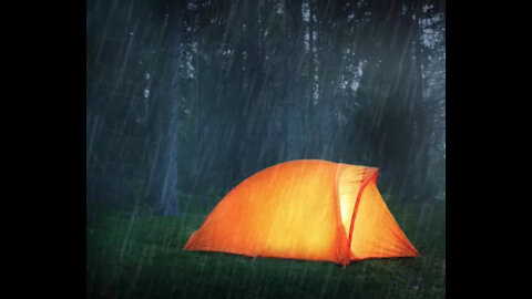 Rain on tent