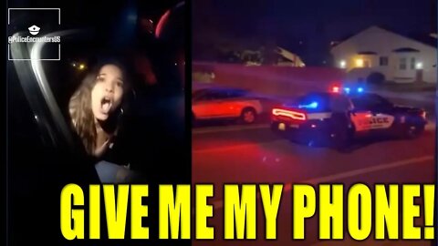 Give Me My Phone! | Bodycam Video And ByStander Video Show Belligerent Drunk Teen Get Pepper Sprayed