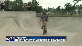 Ribbon cutting held at long-awaited skatepark in Armada Township