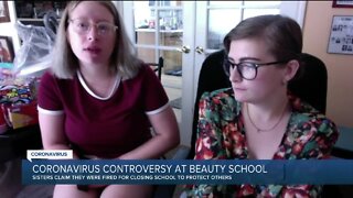 Coronavirus controversy at beauty school