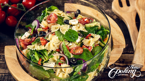 Mediterranean Summer Pasta Salad - Bow Tie Pasta Salad Recipe