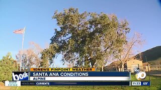 Santa Ana winds blow through San Diego