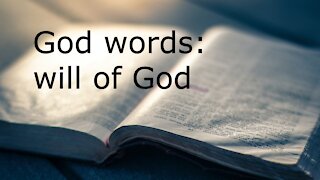 God words: will of God