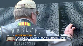 Replica Vietnam Wall moves veterans, family members