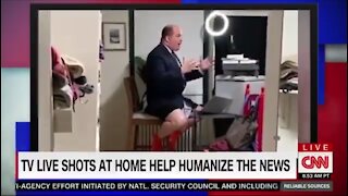 CNN's Brian Stelter Pantless Interview From Home