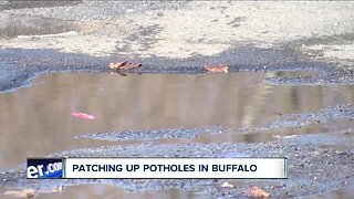 Where are people reporting the most, and the worst, potholes in Buffalo?