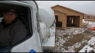 Driving Concrete Truck: Pouring Garage