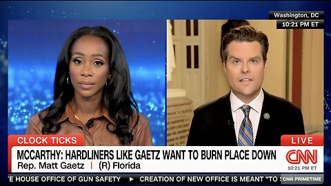 Matt Gaetz on CNN: If McCarthy Embraces a Clean CR, We Vacate Him