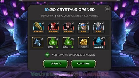 Cavalier Nexus Crystals opening #gaming92 - Cavalier Nexus #Marvel #Spider #MCOC #Gaming92 #Trading