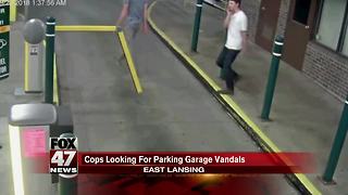 Cops looking for parking garage vandals